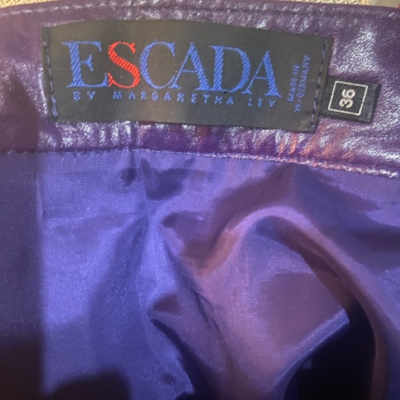 Vintage Escada Leather Skirt - Picture 8 of 8